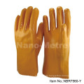 NMSAFETY gelb Nitril getaucht Handschuhe / Nitril voll beschichtet Interlock Liner Handschuh / Handschuh Nitril Handschuhe